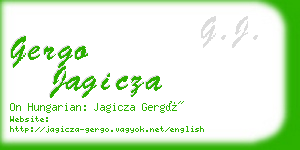 gergo jagicza business card